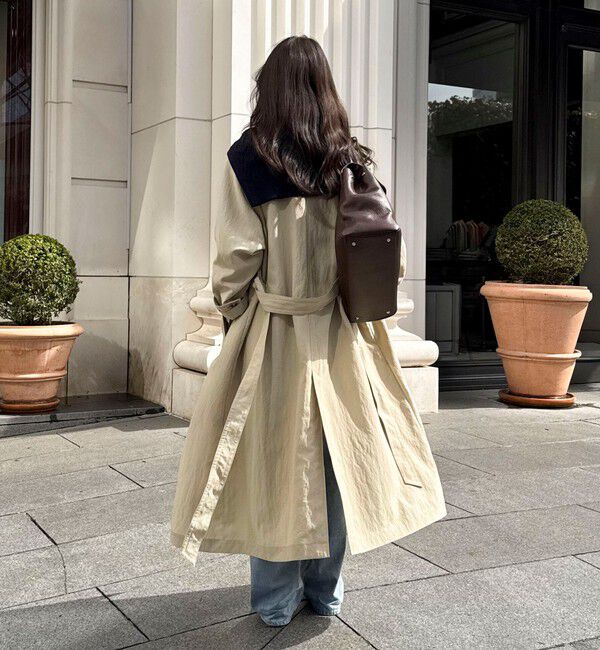 fredy emue「リネン混タンブラーステンカラーコート」|ステンカラーコート|