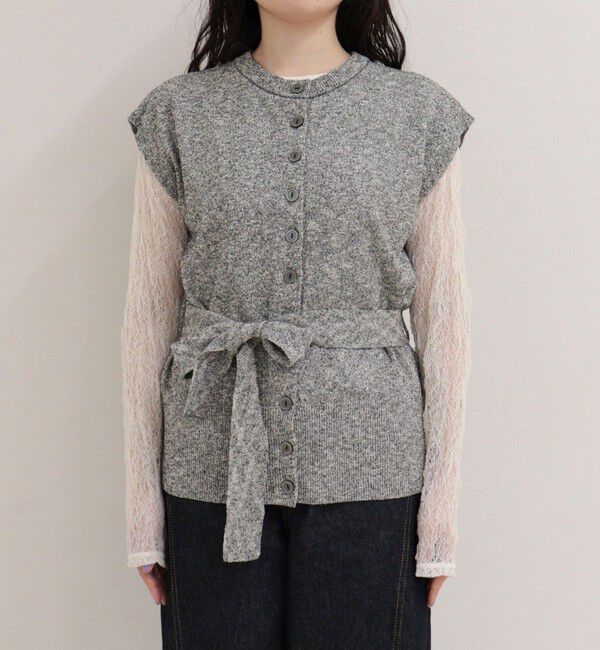 fredy emue「ベルト付きニットベスト」|ベスト・ジレ|