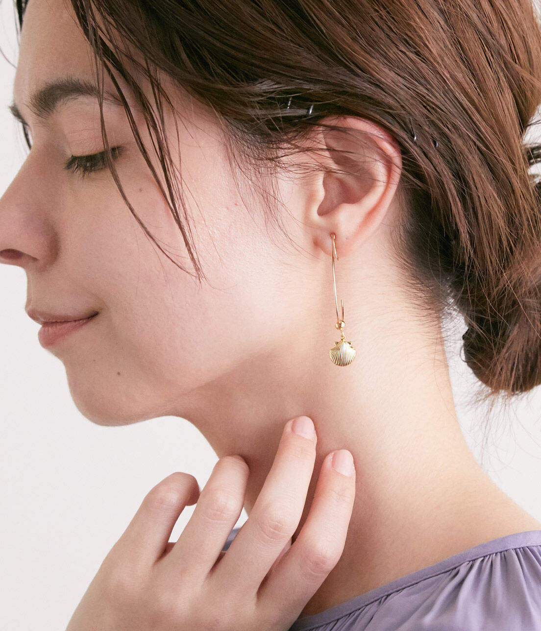 SALON adam et rope'「【SALONオリジナルBOX付き】14KGFドロップイヤリング」|イヤリング|