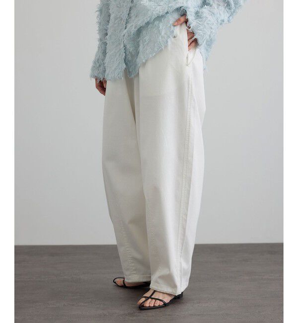 SALON adam et rope'「【WEB限定】ブロークンツイルミリタリータックカーゴパンツ」|カーゴ|オフホワイト(15)