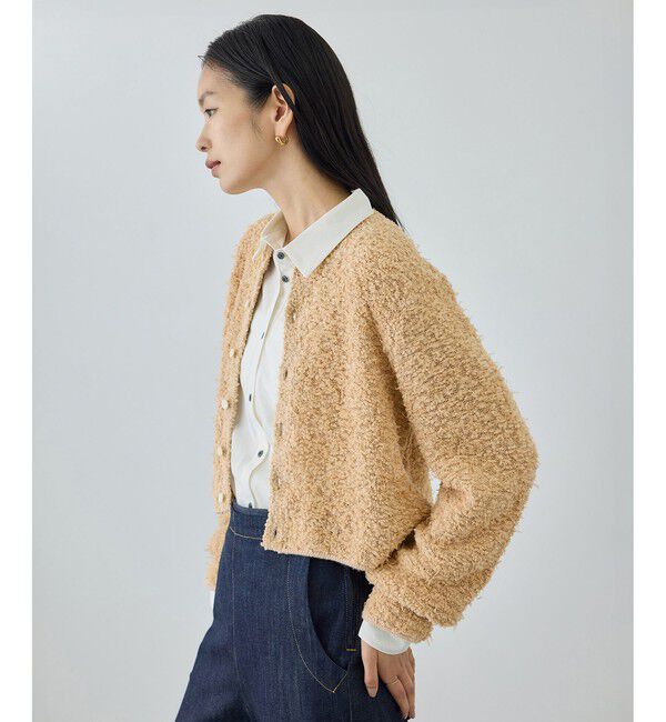 ROPE「【COOHEM(コーヘン)】 COTTON FANCY YARN KNIT CARDIGAN」|カーディガン|ベージュ系(28)