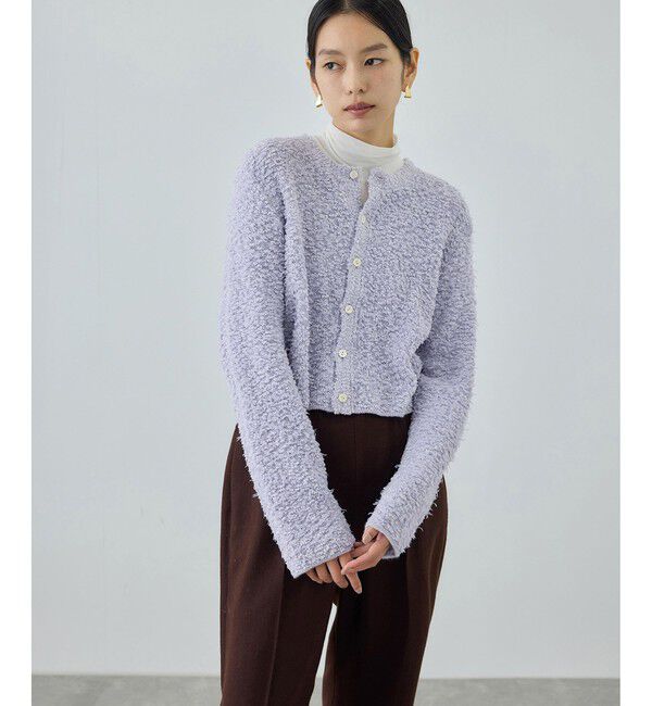 ROPE「【COOHEM(コーヘン)】 COTTON FANCY YARN KNIT CARDIGAN」|カーディガン|ラベンダー系(53)