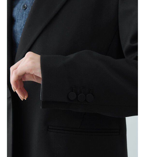 ROPE「トリアセツイル シングルテーラードジャケット(デニムライク)/セットアップ対応」|テーラードジャケット|