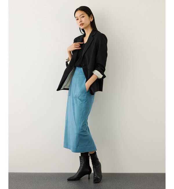 ROPE「トリアセツイル シングルテーラードジャケット(デニムライク)/セットアップ対応」|テーラードジャケット|