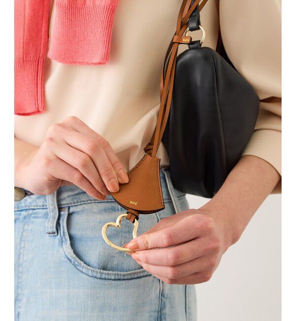 ROPE「ハートモチーフ サングラスホルダー」|キーケース|キャメル(25)