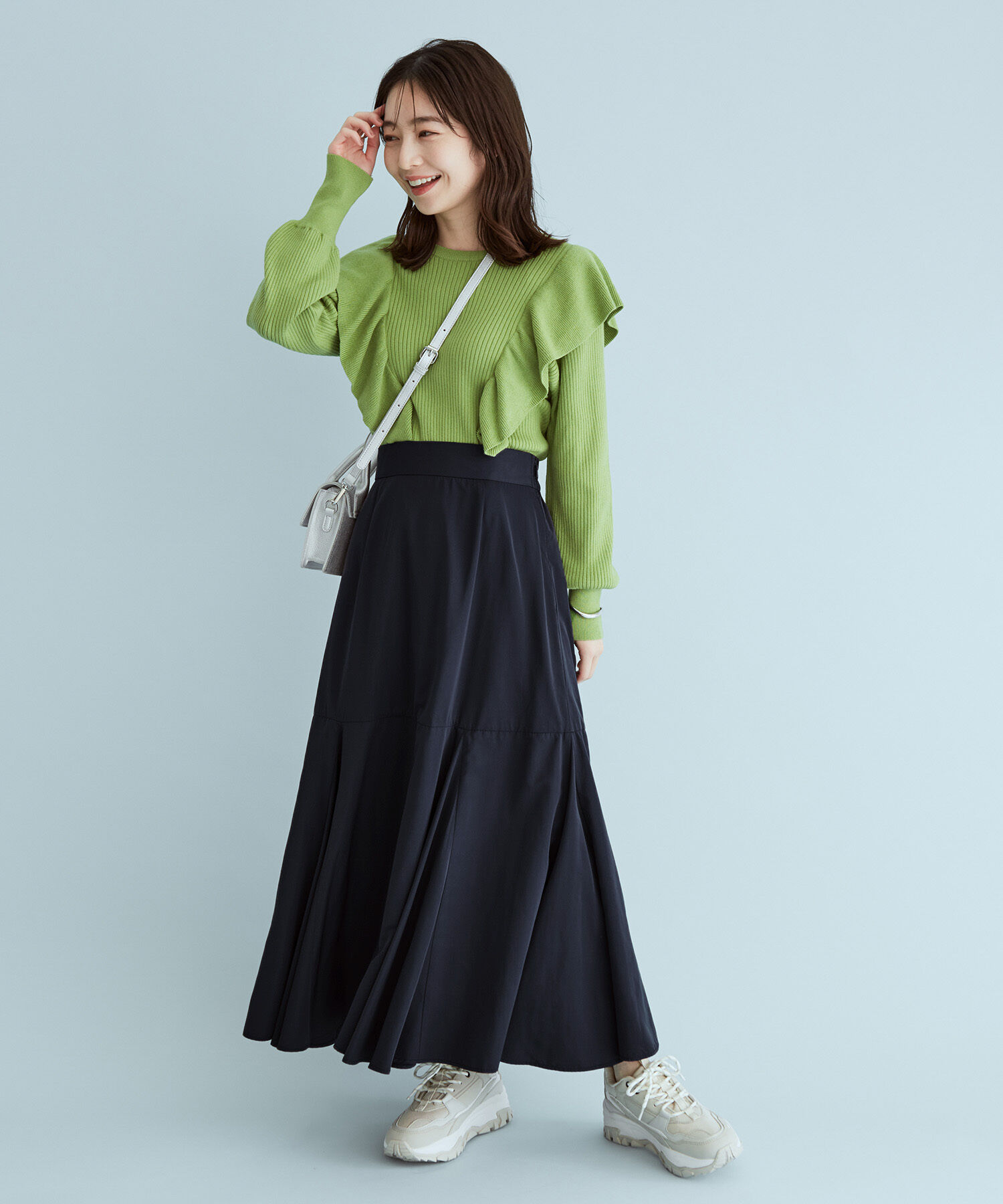 VIS「ボリュームタフタアソートスカート【sustainable】」|スカート|