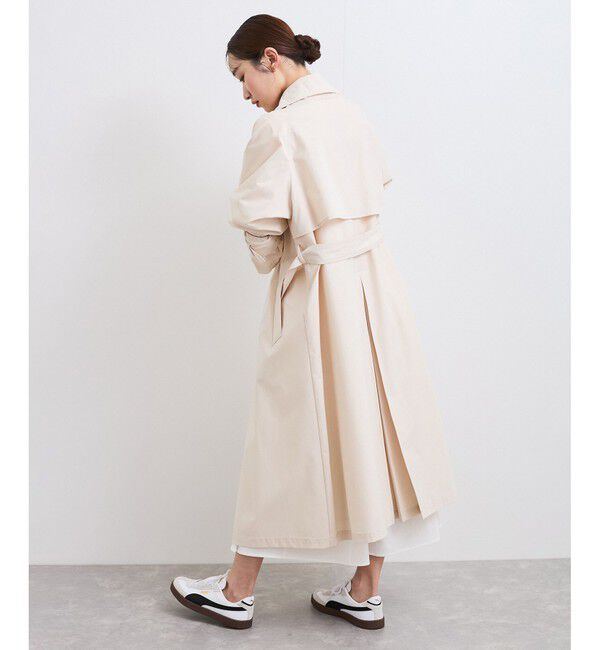 VIS「【定番人気】【撥水/UVケア】後ろタックトレンチコート スプリングコート」|トレンチコート|