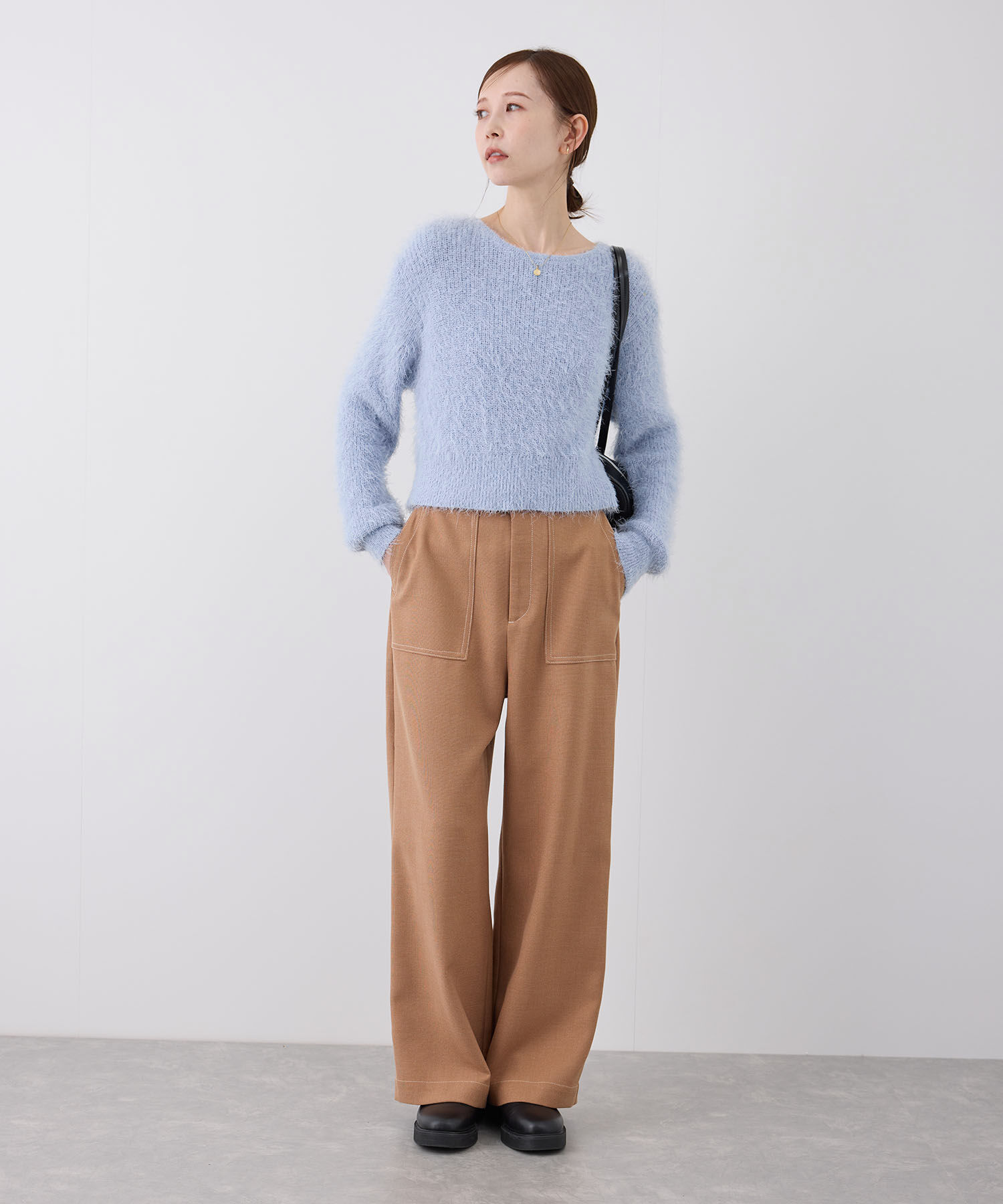 Rope&rsquo;Picnic「シャギーニットショート丈プルオーバー」|ニット・セーター|