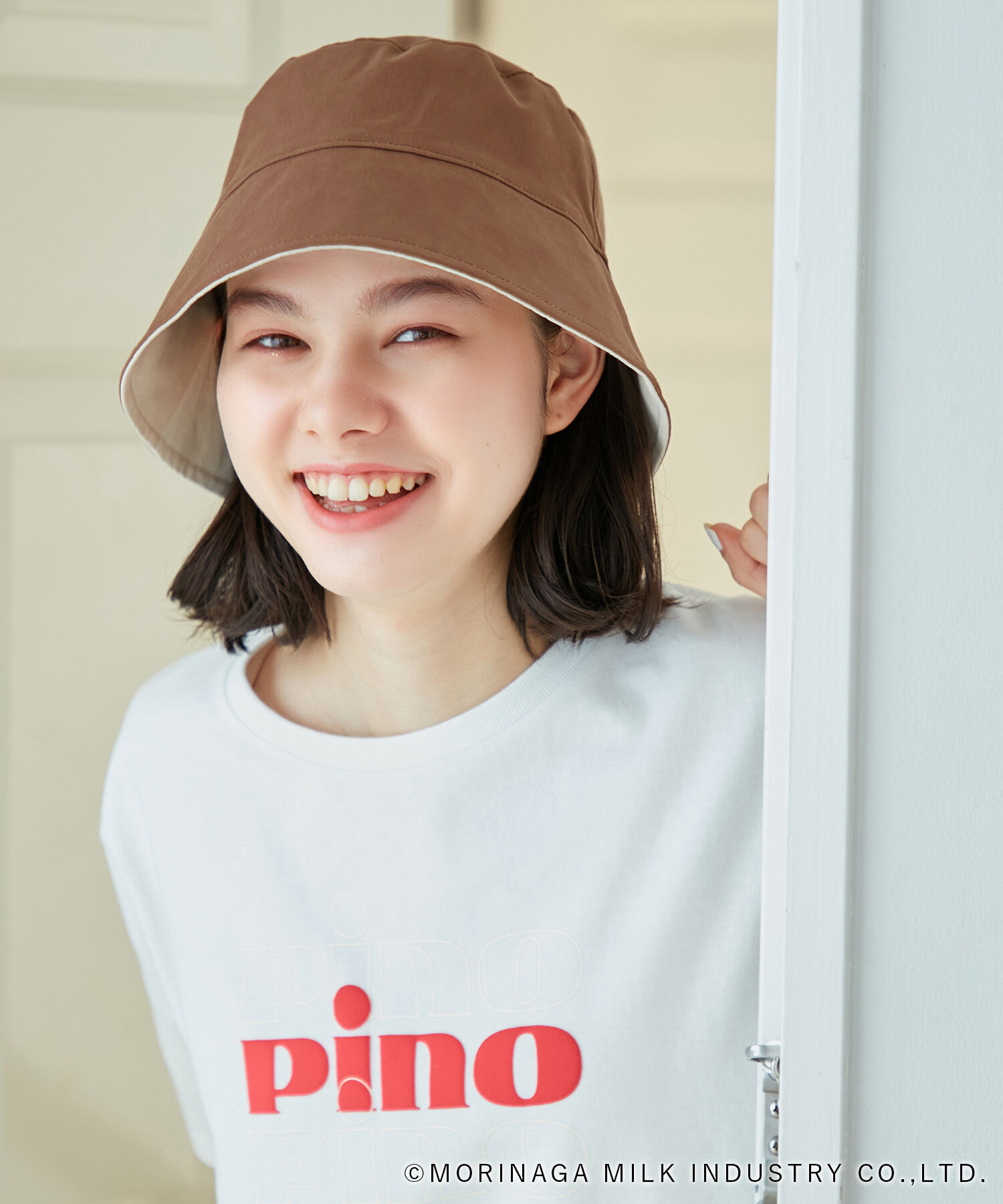 ROPE PICNIC PASSAGE「【Pino meets ROPE' PICNIC】刺繍リバーシブルバケットハット」|ハット|