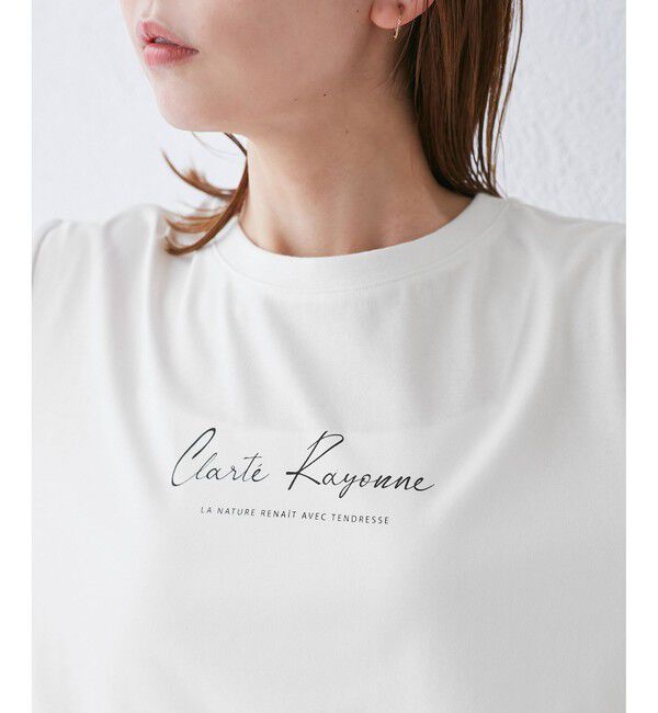 Rope&rsquo;Picnic「【UVカット・汗染み加工・接触冷感】手描き風ロゴプリントTシャツ」|Tシャツ・カットソー|