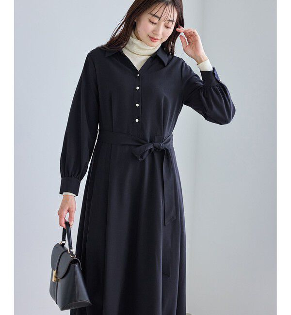 Rope&rsquo;Picnic「リボンシャツワンピース」|ワンピース|ネイビー(40)