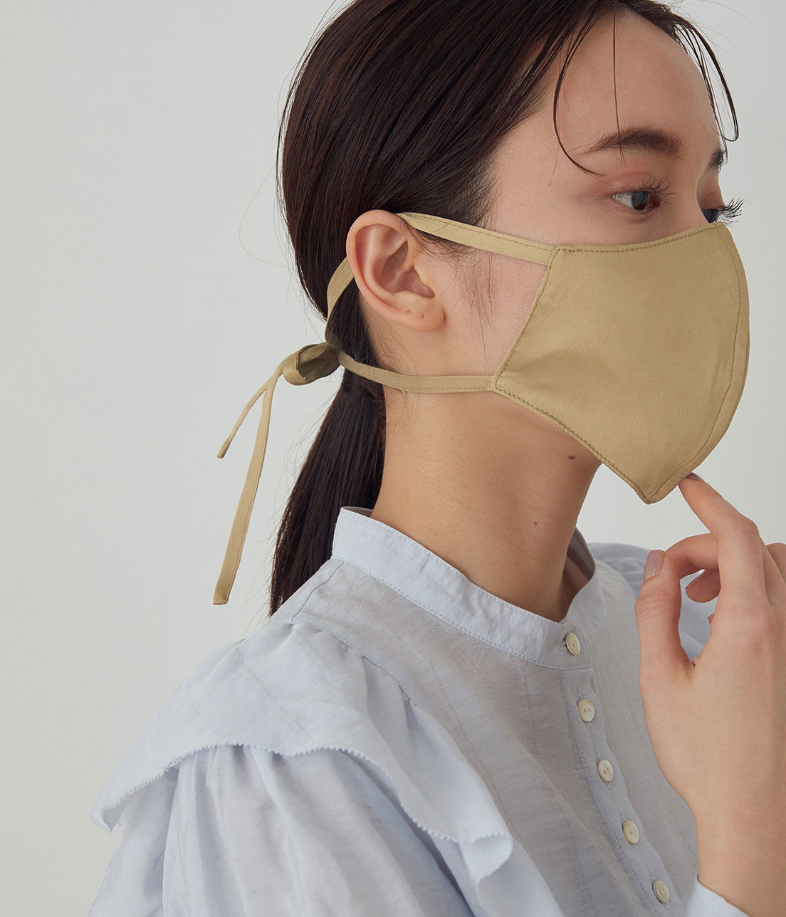 ADAM ET ROPE'「【WEB限定】シルクフォルムリボンマスク」|その他|