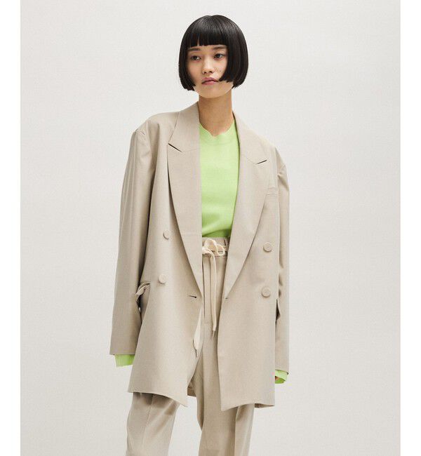 ADAM ET ROPE'「【サステナブル】・【オケージョン】ダブルブレストジャケット」|テーラードジャケット|