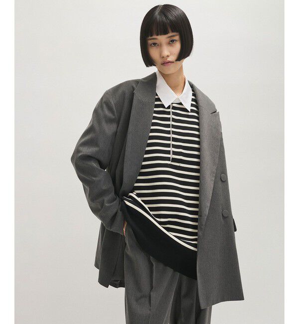 ADAM ET ROPE'「【サステナブル】・【オケージョン】ダブルブレストジャケット」|テーラードジャケット|