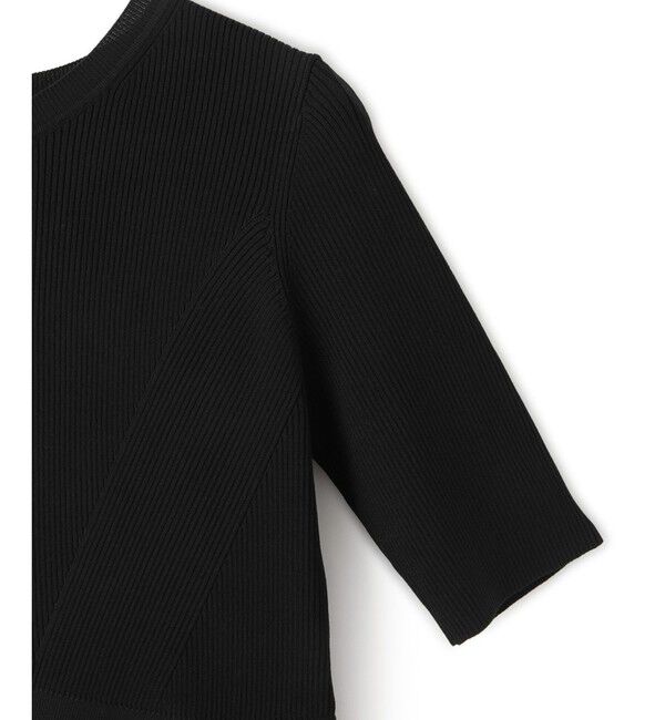 ADAM ET ROPE'「ペプラムコンビハーフスリーブニット」|ニット・セーター|