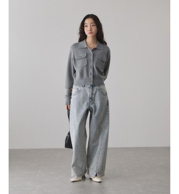 ADAM ET ROPE'「コットンカシミヤポケットカーディガン」|カーディガン|