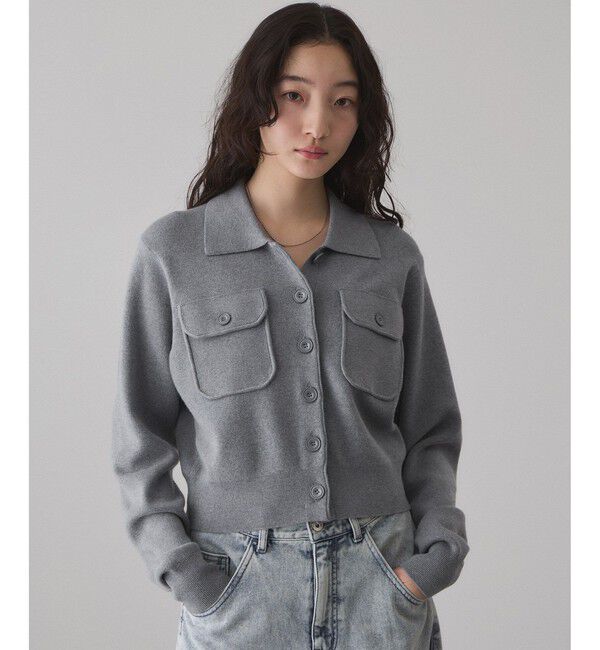 ADAM ET ROPE'「コットンカシミヤポケットカーディガン」|カーディガン|