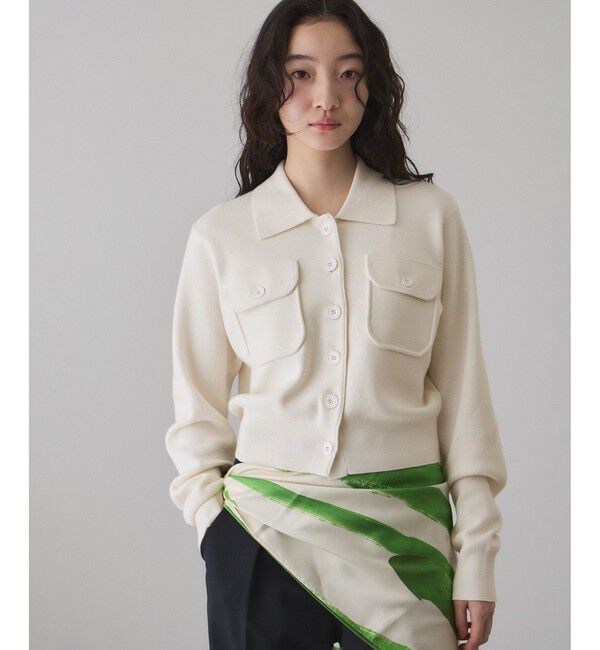 ADAM ET ROPE'「コットンカシミヤポケットカーディガン」|カーディガン|