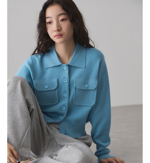 ADAM ET ROPE'「コットンカシミヤポケットカーディガン」|カーディガン|