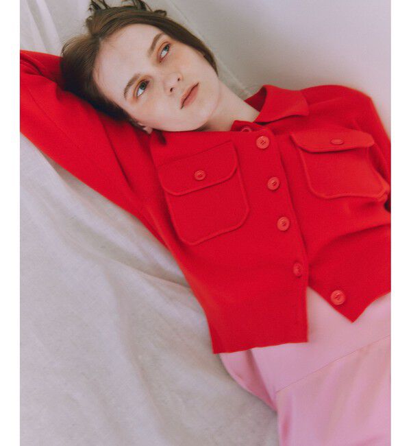 ADAM ET ROPE'「コットンカシミヤポケットカーディガン」|カーディガン|