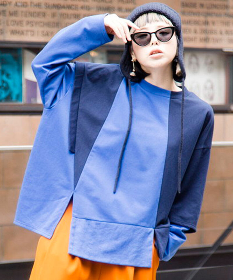  「切替プルオーバー」|Tシャツ・カットソー|BLUE