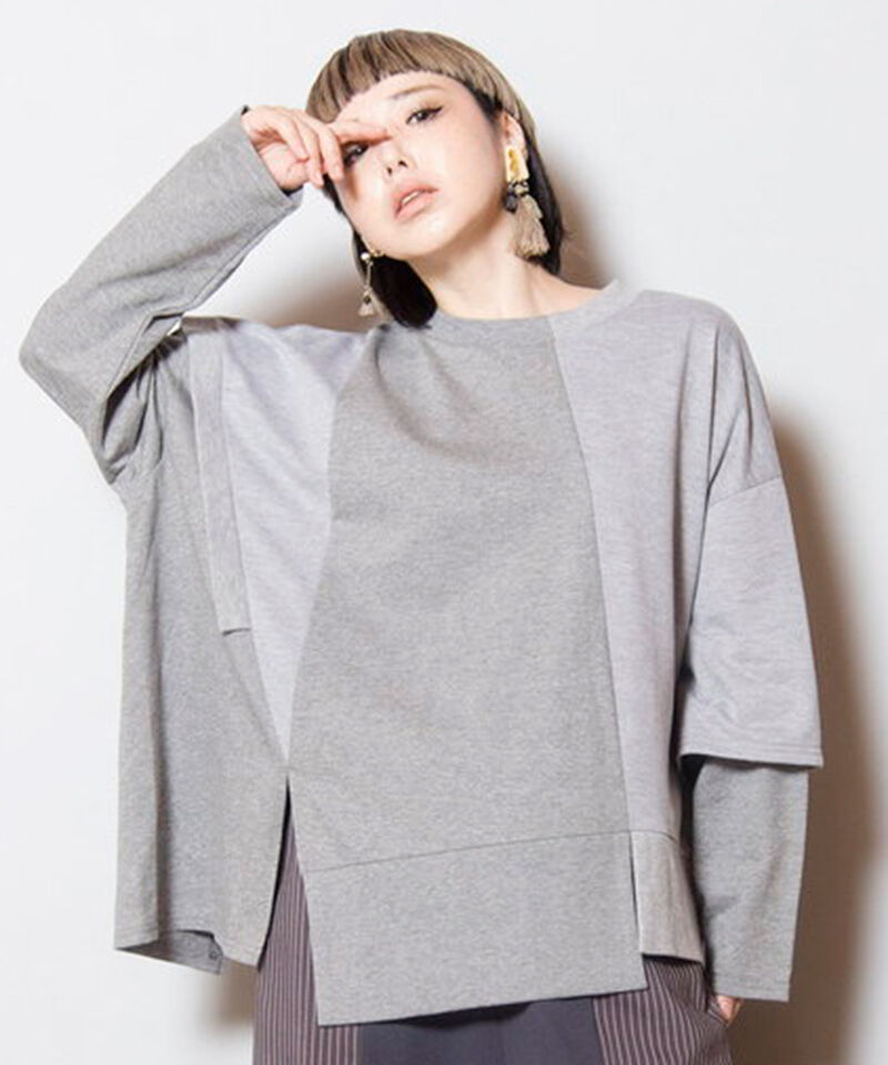  「切替プルオーバー」|Tシャツ・カットソー|GRAY