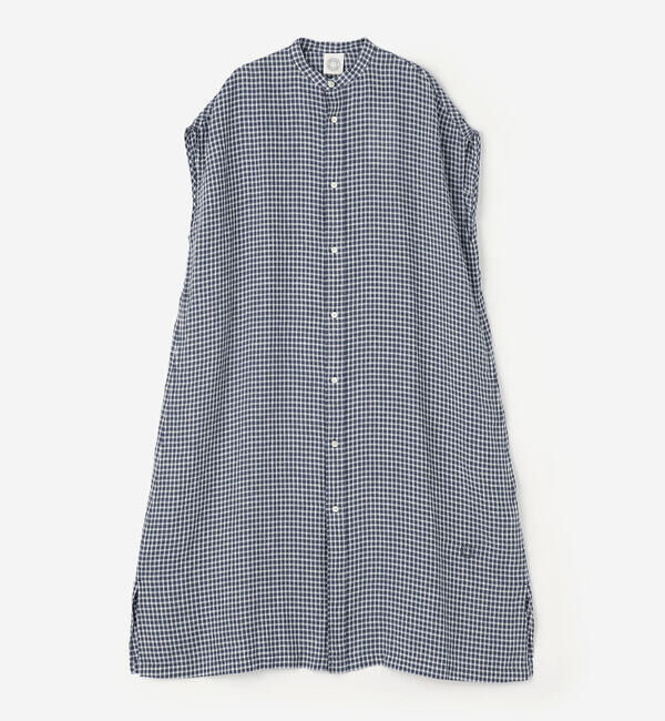 ORCIVAL「ORCIVAL | リネンチェック フレンチスリーブ シャツワンピース WOMEN」|ワンピース|