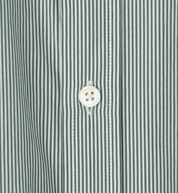  「Gymphlex | コットンストライプ フレンチスリーブシャツワンピース WOMEN」|ワンピース|