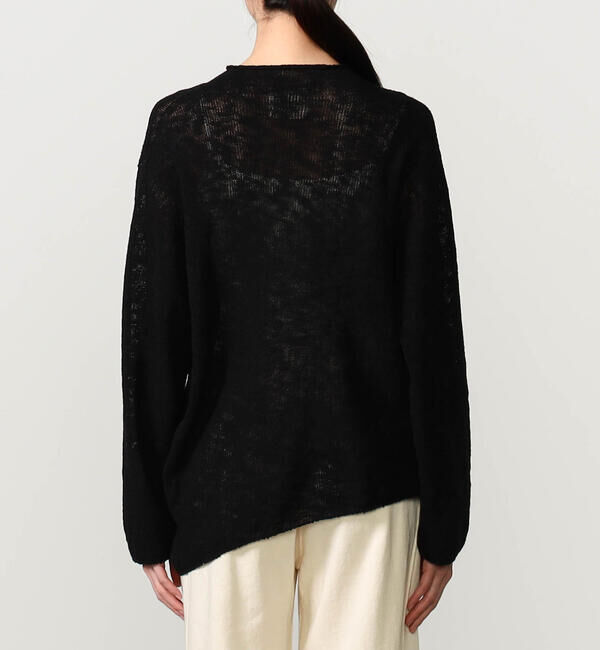 UNFIL「UNFIL | コットンシルク スラブヤーン ボトルネックプルオーバー WOMEN」|ニット・セーター|