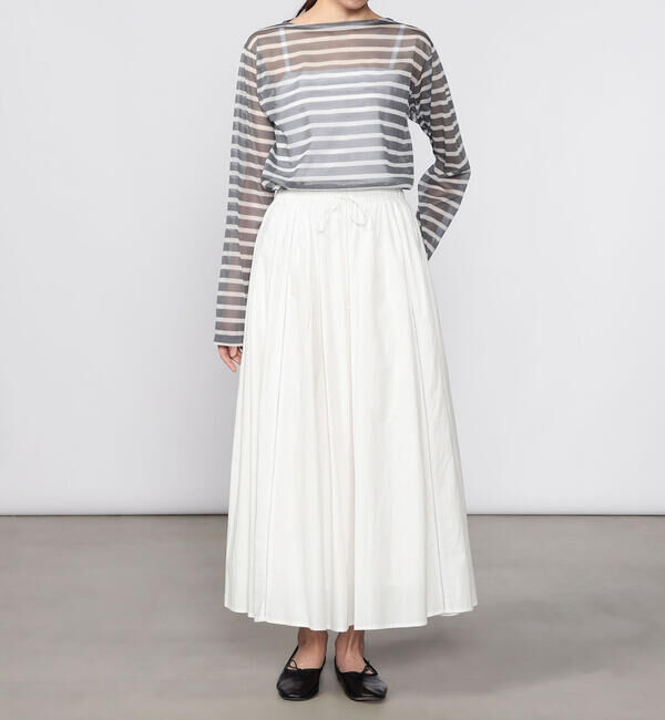  「INDIA INDUSTRY | コットンポプリン ギャザースカート WOMEN」|スカート|
