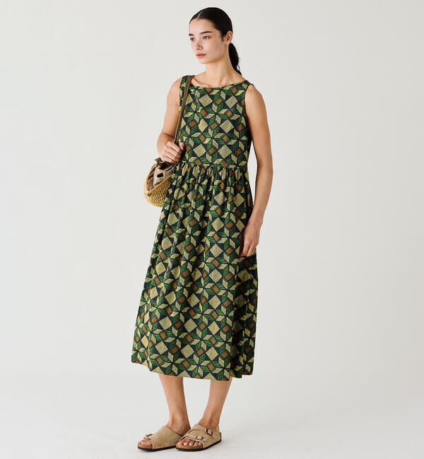 LE GLAZIK「LE GLAZIK | バティック ノースリーブワンピース WOMEN」|ワンピース|