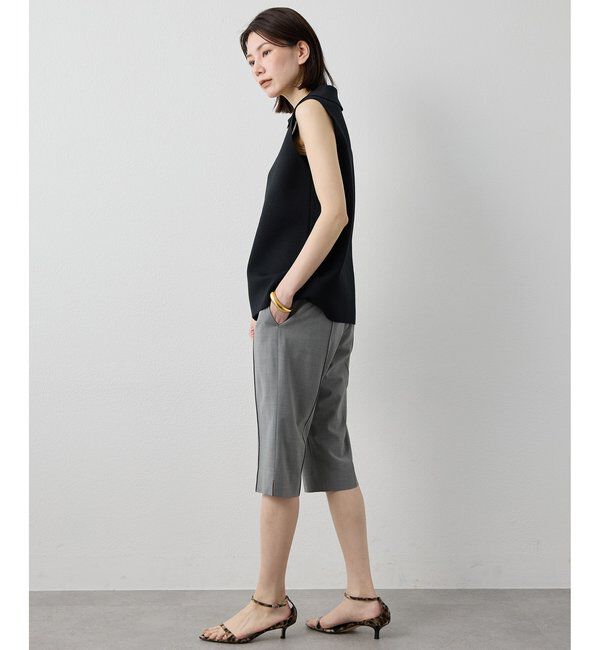 Drawing Numbers「【Drawing Numbers】ポロカラーノースリーブワイドニット」|ニット・セーター|