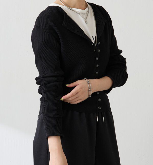  「ラインボタンコンパクトカーディガン」|ニット・セーター|