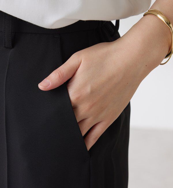  「【２サイズ展開】ツイルフレアパンツ/セットアップ/セレモニー」|チノ|