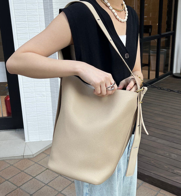  「【新色追加】シボフェイクレザーソフトホーボーバッグ」|トートバッグ|