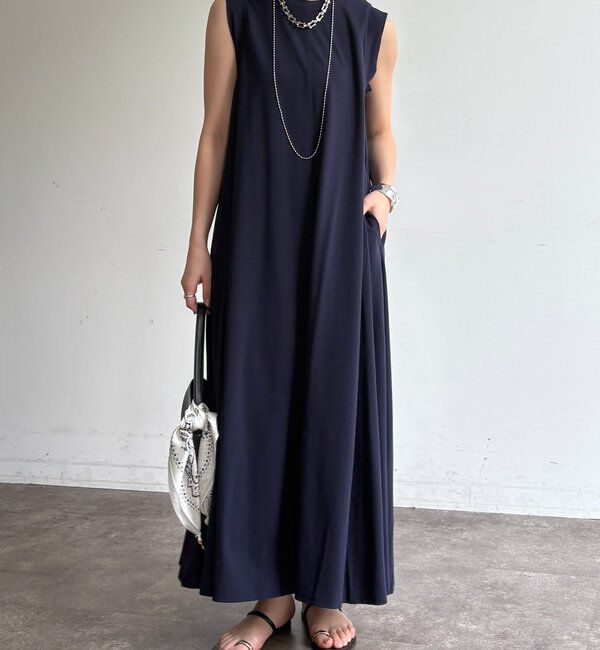  「シルケットスムースフレアカットワンピース」|ワンピース|