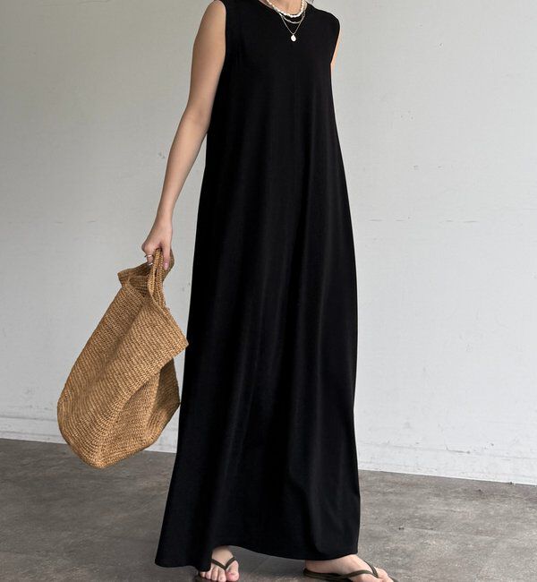  「シルケットスムースフレアカットワンピース」|ワンピース|