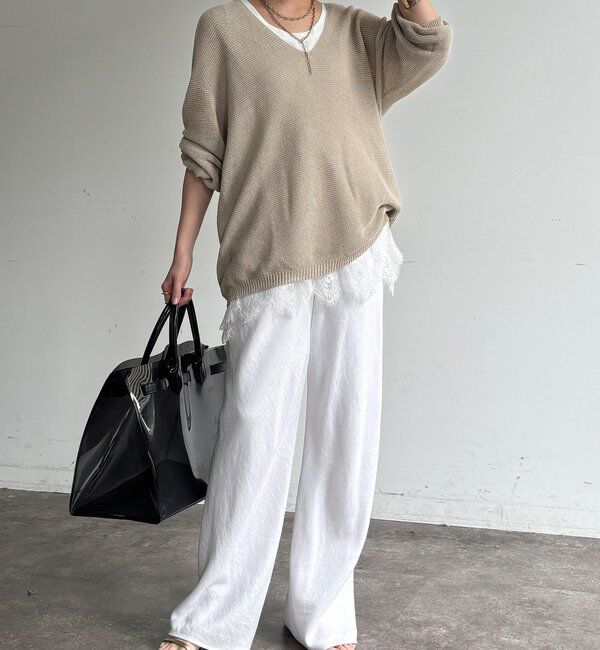  「リネンバイヤスパンツ」|チノ|