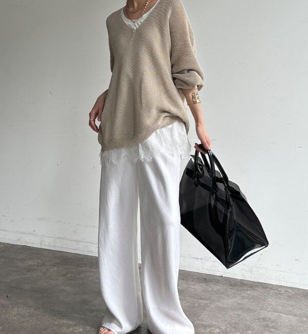  「リネンバイヤスパンツ」|チノ|