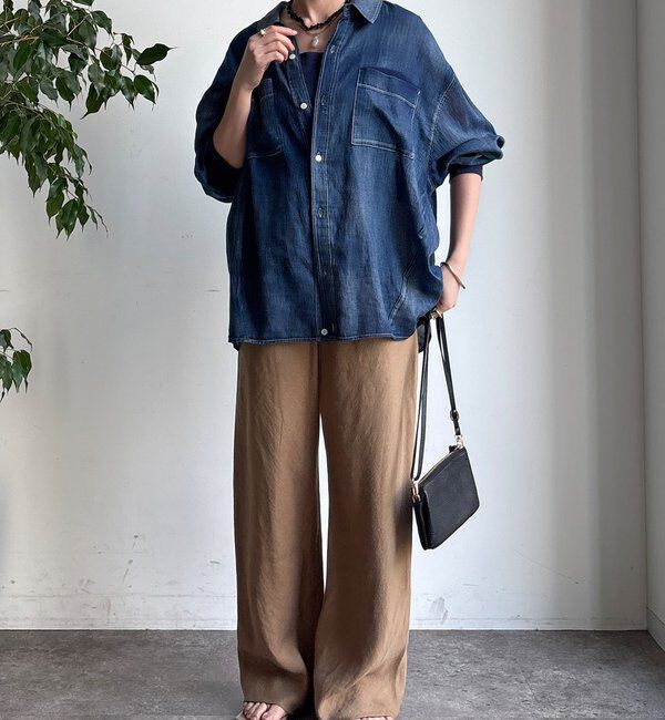  「リネンバイヤスパンツ」|チノ|