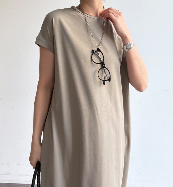  「【WEB限定】クール天竺フレンチスリーブワンピース」|ワンピース|