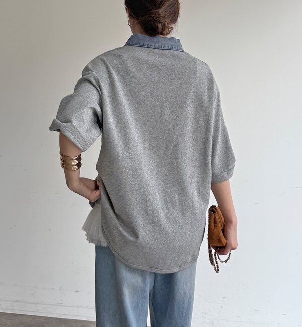  「【WEB限定】ダンガリードッキングトップス」|Tシャツ・カットソー|