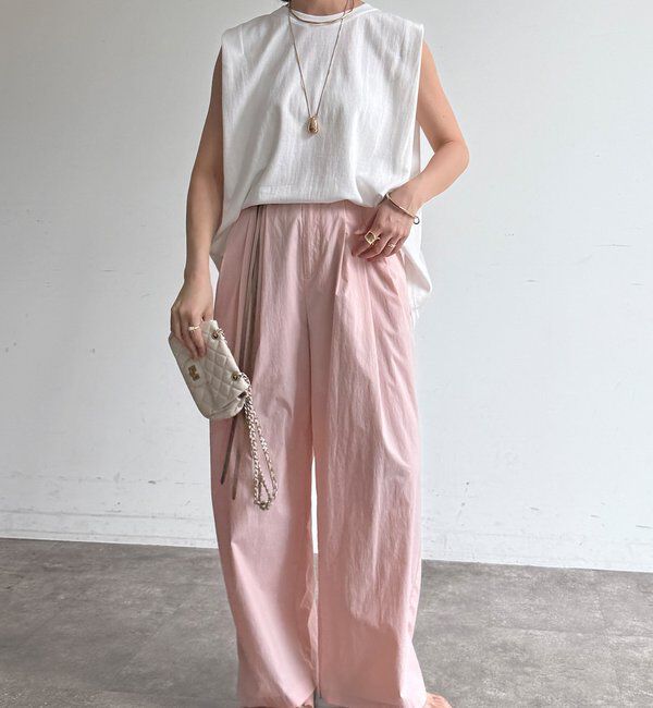  「【WEB限定】バックメッシュ切替トップス」|Tシャツ・カットソー|