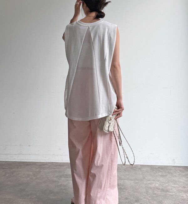  「【WEB限定】バックメッシュ切替トップス」|Tシャツ・カットソー|