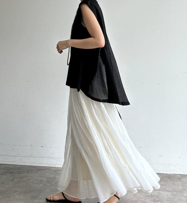  「【WEB限定】バックメッシュ切替トップス」|Tシャツ・カットソー|