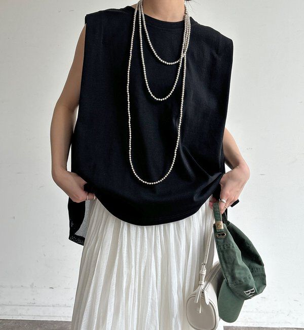  「【WEB限定】バックメッシュ切替トップス」|Tシャツ・カットソー|