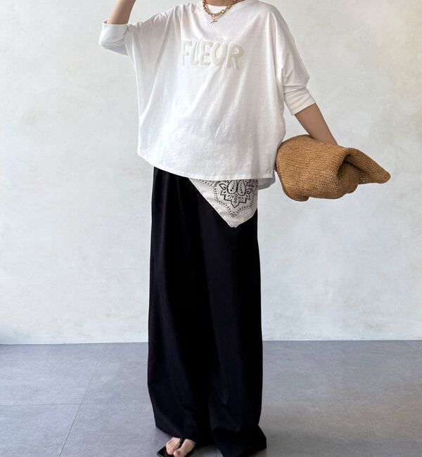  「【WEB限定】7分袖芝生刺繍ロゴTEE」|Tシャツ・カットソー|