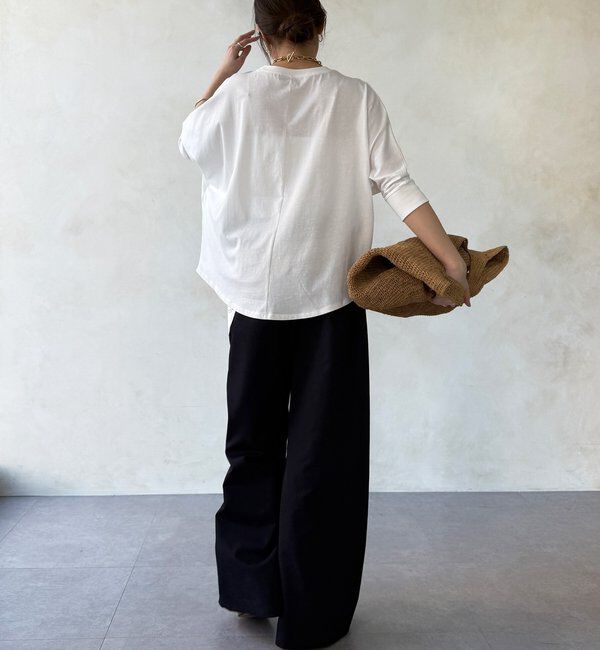  「【WEB限定】7分袖芝生刺繍ロゴTEE」|Tシャツ・カットソー|