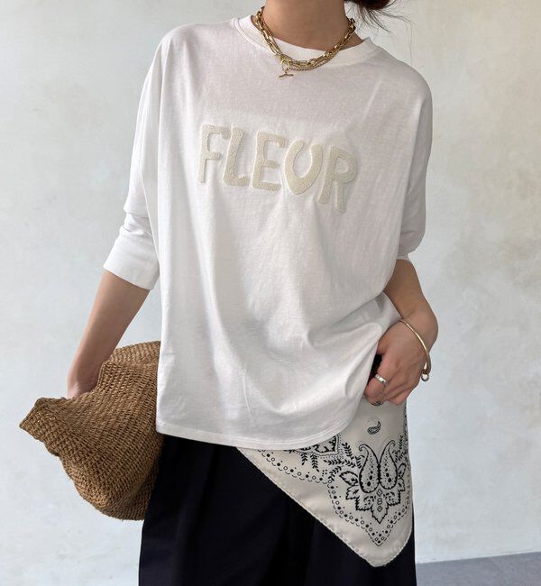  「【WEB限定】7分袖芝生刺繍ロゴTEE」|Tシャツ・カットソー|