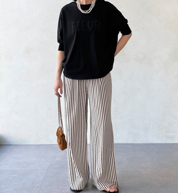  「【WEB限定】7分袖芝生刺繍ロゴTEE」|Tシャツ・カットソー|